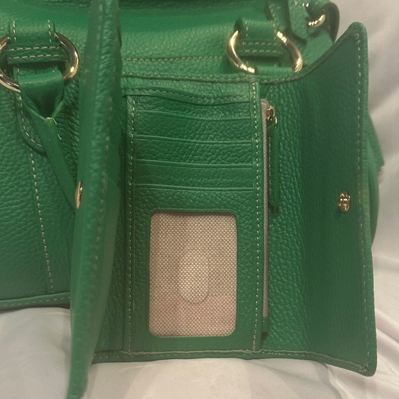 Dooney & Bourke Vibrant Green Satchel with Wallet - Picture 11 of 14